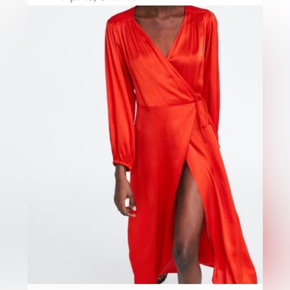 New with tags! Zara Red Wrap Dress